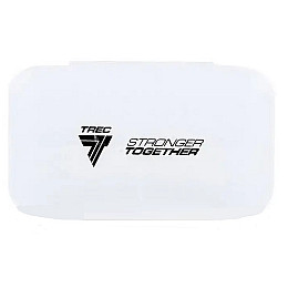 Таблетница органайзер для спорта Trec Nutrition Pillbox stronger together 12,5х7,5х3 см White