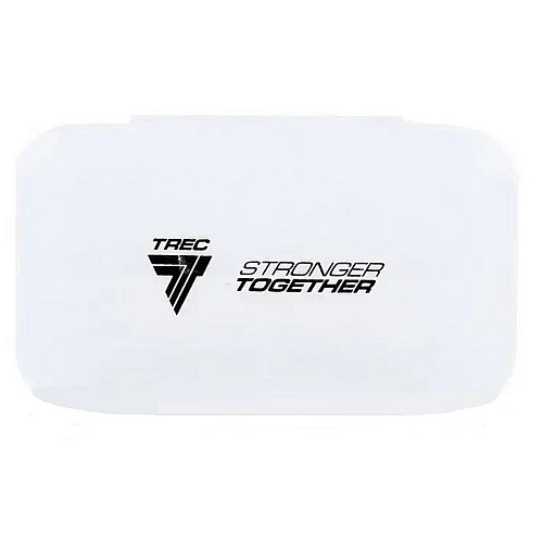 Таблетница органайзер для спорта Trec Nutrition Pillbox stronger together 12,5х7,5х3 см White