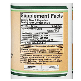 Пробіотик Double Wood Supplements Вагінальний пробіотик 60 капсул