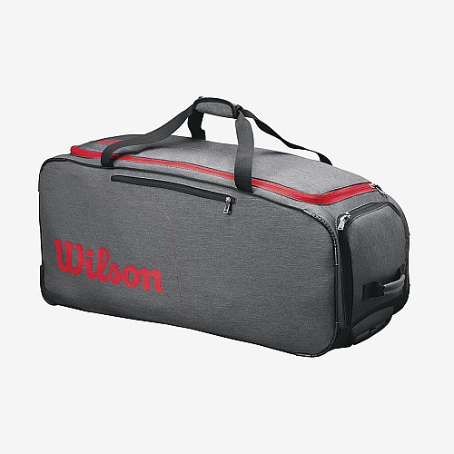 Тенісні сумки Wilson Traveler Wheeled Coach Duffel SS18 WRZ847894 84x38x38 см Сіро-червоний