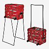 Корзина для тенниса Unique Ballport Deluxe-long Handles 80 Красный