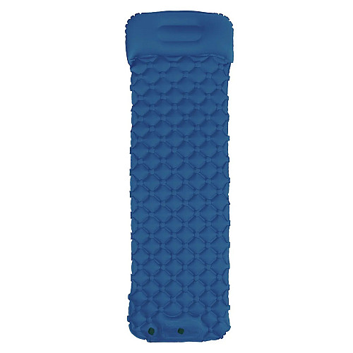 Надувной туристический матрас RIAS Sleeping Pad с насосом 180х65см Bue