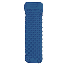 Надувной туристический матрас RIAS Sleeping Pad с насосом 180х65см Bue