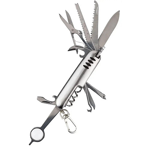 Нож многофункциональный туристический Crivit Essentials Серебристый (IAN376432)