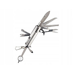 Ніж багатофункціональний туристичний Crivit Essentials Сріблястий (IAN376432)