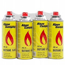 Газовий цанговий балон (картридж) Alpen Camping 227 г 400 мл 28 шт