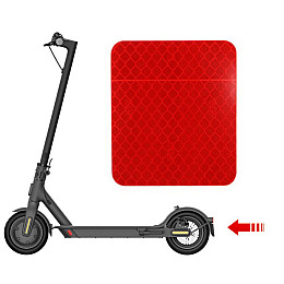 Светоотражающая наклейка на заднее крыло для электро-самоката UKC 66х57 мм Xiaomi Pro 2 Red