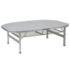 Стол Bo-Camp Premium Oval 120x80 см Серый (DAS302789)