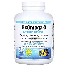 Омега 3 Natural Factors RxOmega-3 1260 мг 120 м'яких капсул