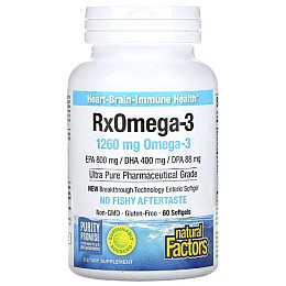 Омега 3 Natural Factors RxOmega-3 1260 mg 60 Softgels