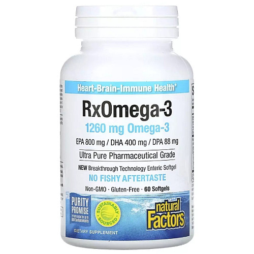Омега 3 Natural Factors RxOmega-3 1260 мг 60 м'яких капсул