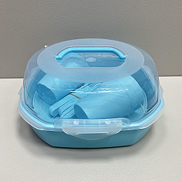 Набір для пікніка на 4 особи 21 предмет Ucsan Plastik M-761 блакитний