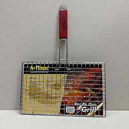 Решітка для гриля з хромованої сталі 34,5х21,5 см A-PLUS 1872