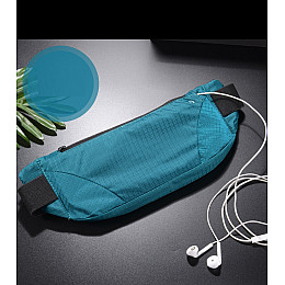 Сумка для бега и спорта на пояс RunningBag Влагозащитная 32х11 см Blue (Н051078)