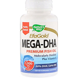 Омега 3 Nature's Way EfaGold Mega-DHA 1000 mg 60 Softgels (NWY-15682)