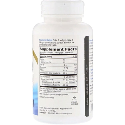 Омега 3 Nature's Way EfaGold Mega-DHA 1000 mg 60 Softgels (NWY-15682)