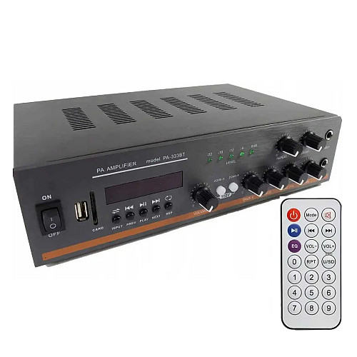 Усилитель звука Su-Kam PA-333BT Bluetooth Караоке с пультом ДУ 100W Black