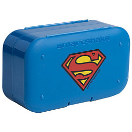 Таблетница SmartShake Pill Box Organizer DC Supermen 2 Pack 13x8 см Синий (25848)
