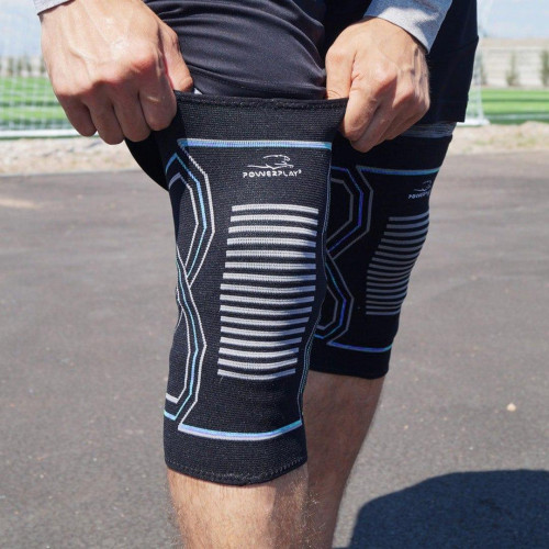 Наколенники спортивные PowerPlay PP-4099 Knee Support Черно-синий S-M
