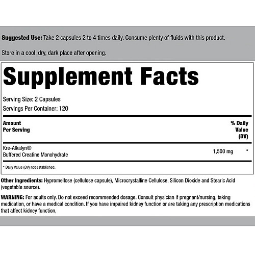 Креатин моногидрат Now Foods Kre-Alkalyn Creatine 240 Caps