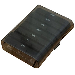 Таблетница органайзер для спорта Powerful Progress Pill Box 25x15x2 см Black (000022577)