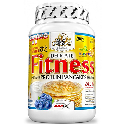 Заменник харчування Amix Nutrition Mr.Popper´s Fitness Protein Pancakes 800 г 13 порцій Йогурт з чорницею