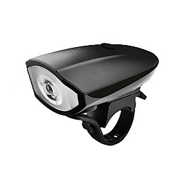 Фонарь велосипедный X-BALOG BL-7588 Black фара со звуковым сигналом