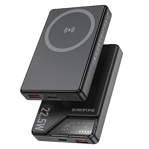 Универсальная мобильная батарея Borofone BJ49 Astute 10000 mAh 22.5W/PD20W MagSafe 7.5W Black