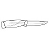 Нож Morakniv Companion HeavyDuty Burnt из нержавеющей стали Orange (13260)