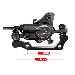 Тормоза гідравлічні для велосипеда Blooke BL-001 Чорний