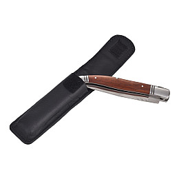 Складний ніж з шкіряним чохлом Laguiole 21 см Коричневий (40273015)