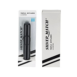 Зажигалка газова турбо Silver Match Copenhague Чорний (40674354BL)