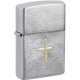 Запальничка бензинова Zippo Дизайн Духовного Хреста Срібляста (46479)