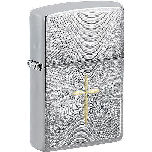 Запальничка бензинова Zippo Дизайн Духовного Хреста Срібляста (46479)