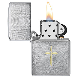 Зажигалка бензиновая Zippo Spiritual Cross Design Серебристый (46479)