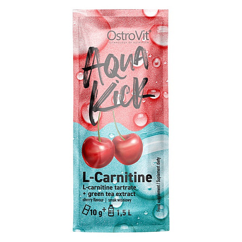 Жиросжигатель для спорту OstroVit Aqua Kick L-Carnitine 24 х 10 г Вишня (000018398)