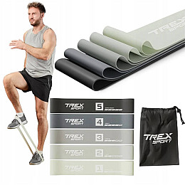 Набор резинок для фитнеса Trex Sport TX-065RBG 1-18 кг Разноцветный