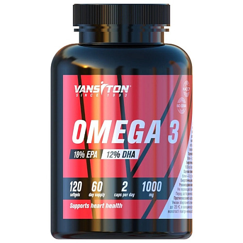 Омега для спорта Vansiton Omega 3 120 Caps (000022964)