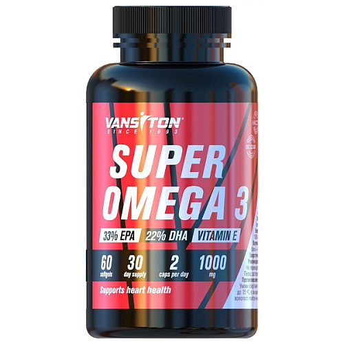 Омега для спорту Vansiton Super Omega 3 60 капсул (000022984)