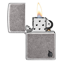 Зажигалка бензинова Zippo Armor Series Flame Сірий (46399)