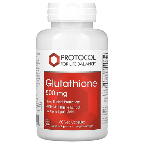 Глутатион Protocol for Life Balance L-Glutathione 500 mg 60 Veg Caps (000023175)