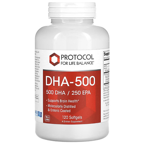 Омега 3 Протокол для Балансу Життя DHA 500 мг 120 М'яких капсул (000023164)