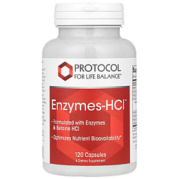 Пищеварчі ферменти Protocol for Life Balance Enzymes-HCl 120 капсул (000023128)