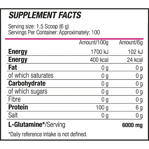 Глютамін для спорту Blade Sport Glutamine 600 г 100 порцій Природний смак (000023355)