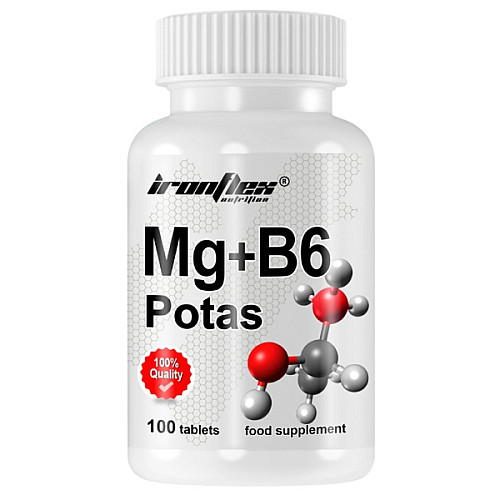 Вітамінно-мінеральний комплекс для спорту Ironflex Mg + B6 Potas 100 Tabs (000023422)