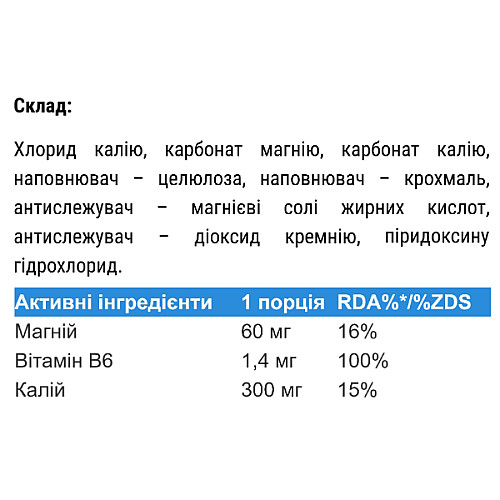 Вітамінно-мінеральний комплекс для спорту Ironflex Mg + B6 Potas 100 Tabs (000023422)