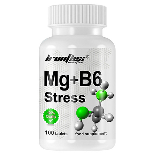 Витаминно-минеральный комплекс для спорта Ironflex Mg + B6 Stress 100 Tabs (000023423)