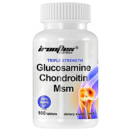 Хондропротектор для спорта Ironflex Triple Strenght Glucosamine + Chondroitin + MSM 100 Tabs (000023428)