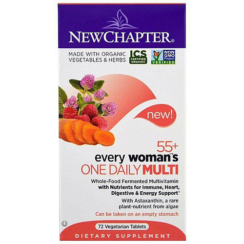 Вітамінно-мінеральний комплекс New Chapter 55+ Every Woman's One Daily Multi 72 Veg Tabs (000002649)