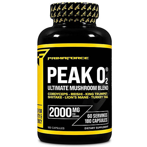 Комплекс до тренировки PrimaForce Peak O2 Ultimate Mushroom Blend 2000 mg 180 Caps (000023485)